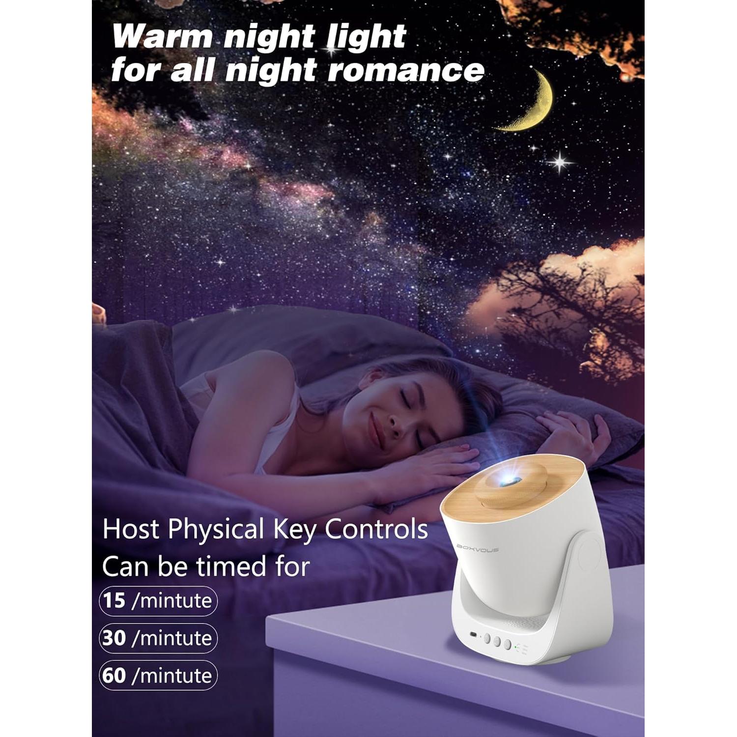 Proyector de Estrellas BOXVOUS Galaxy 24 Discos Intercambiables