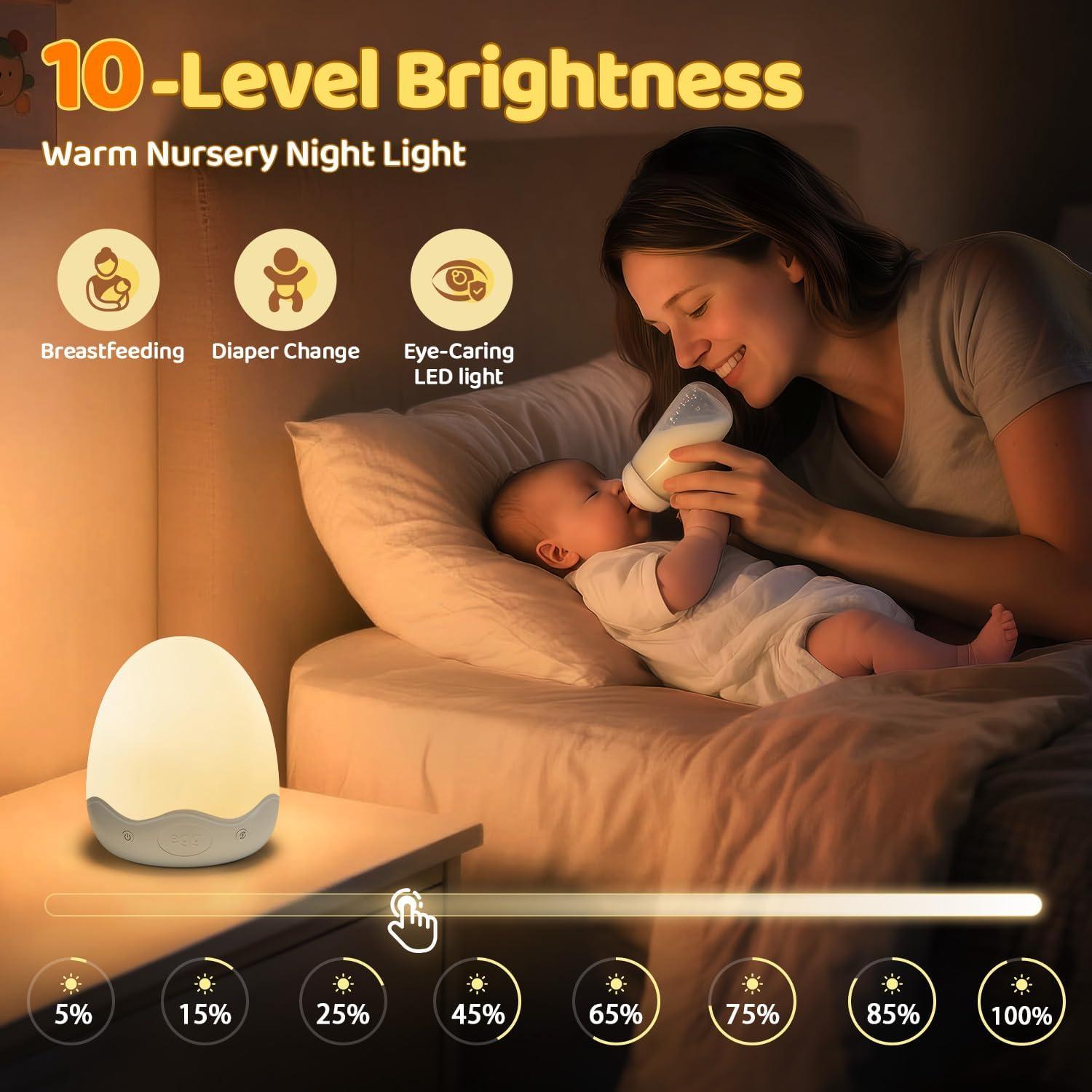 Luz Nocturna para Bebés COOLNIGHT, 10 Colores, Recargable