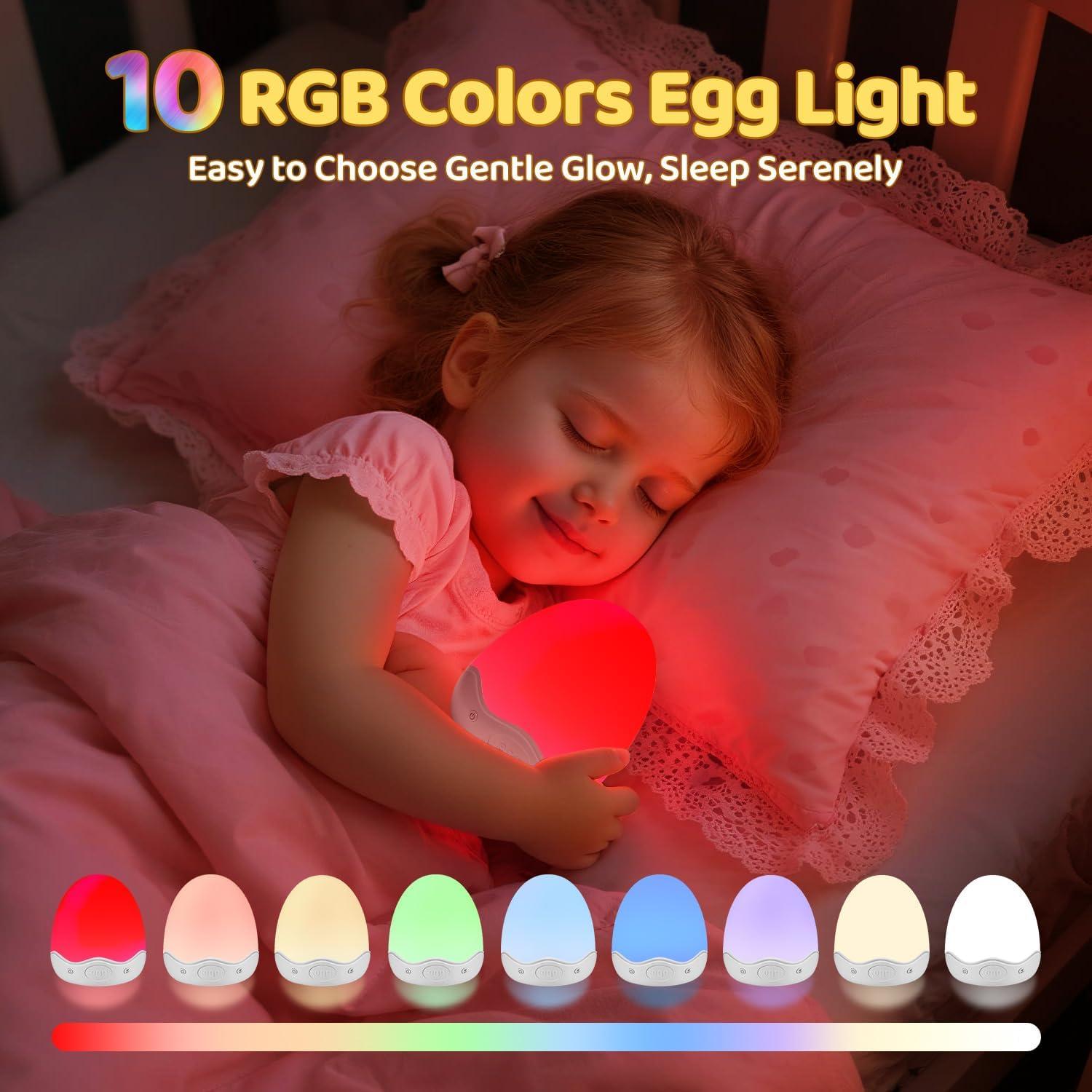 Luz Nocturna para Bebés COOLNIGHT, 10 Colores, Recargable