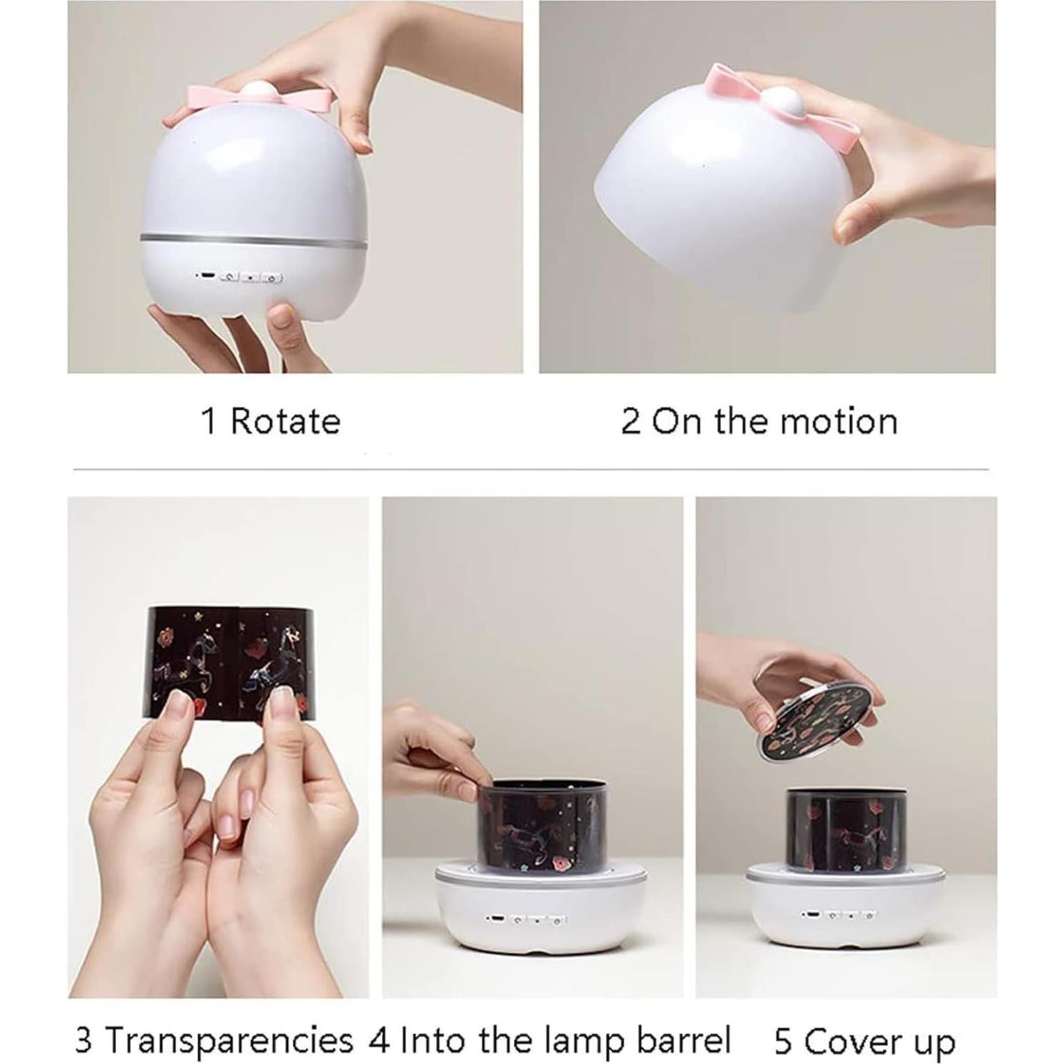 Proyector de Cielo Estrellado Micacorn LED 360° con 6 Películas