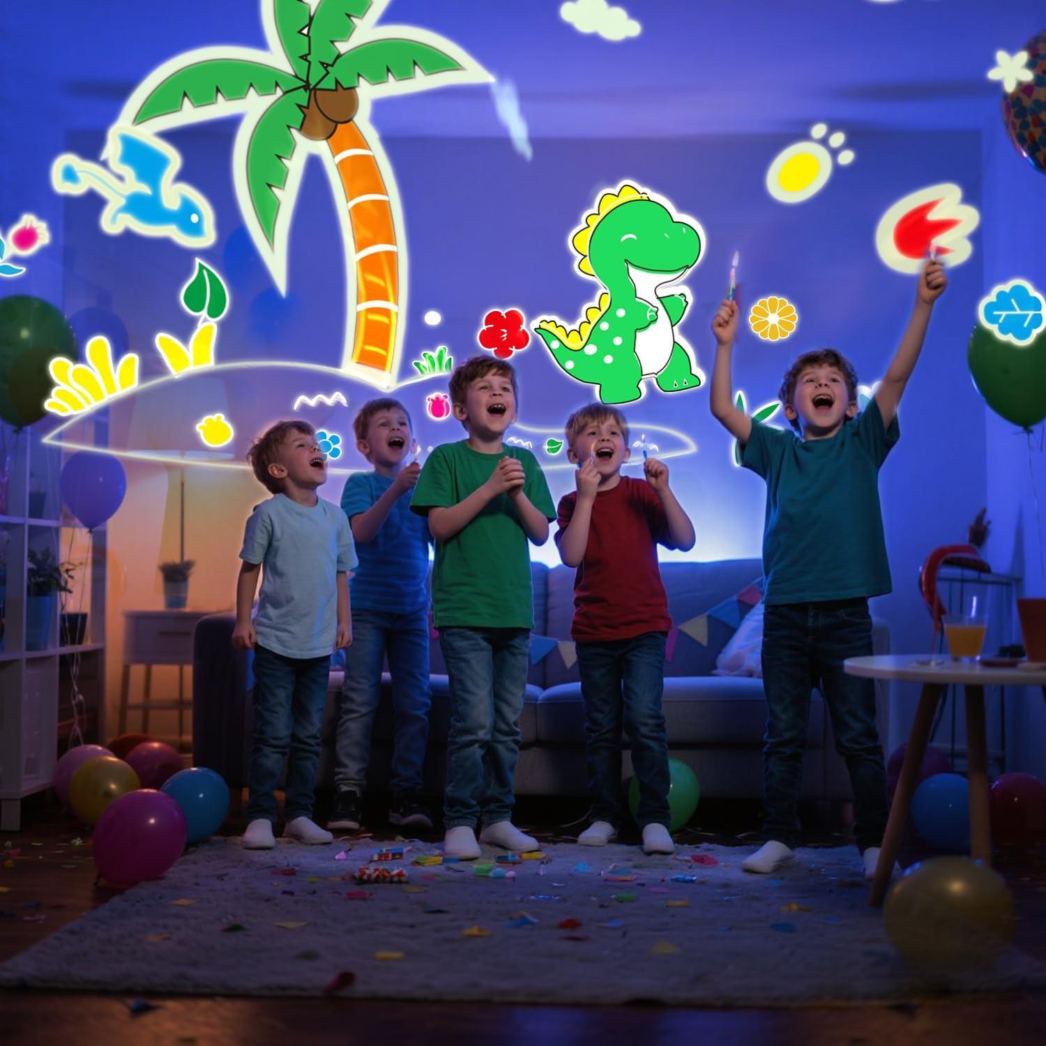 Proyector de Luz Nocturna DQMOON para Niños Azul 360°