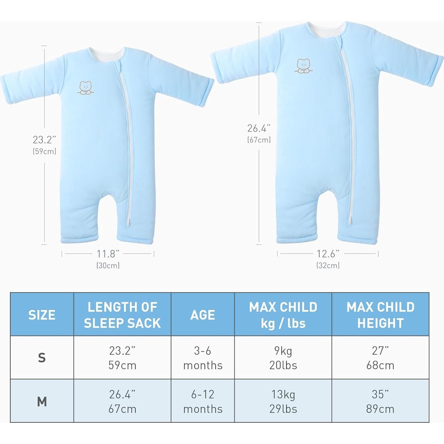 Saco de dormir Knirose para bebé 3-6 meses algodón orgánico