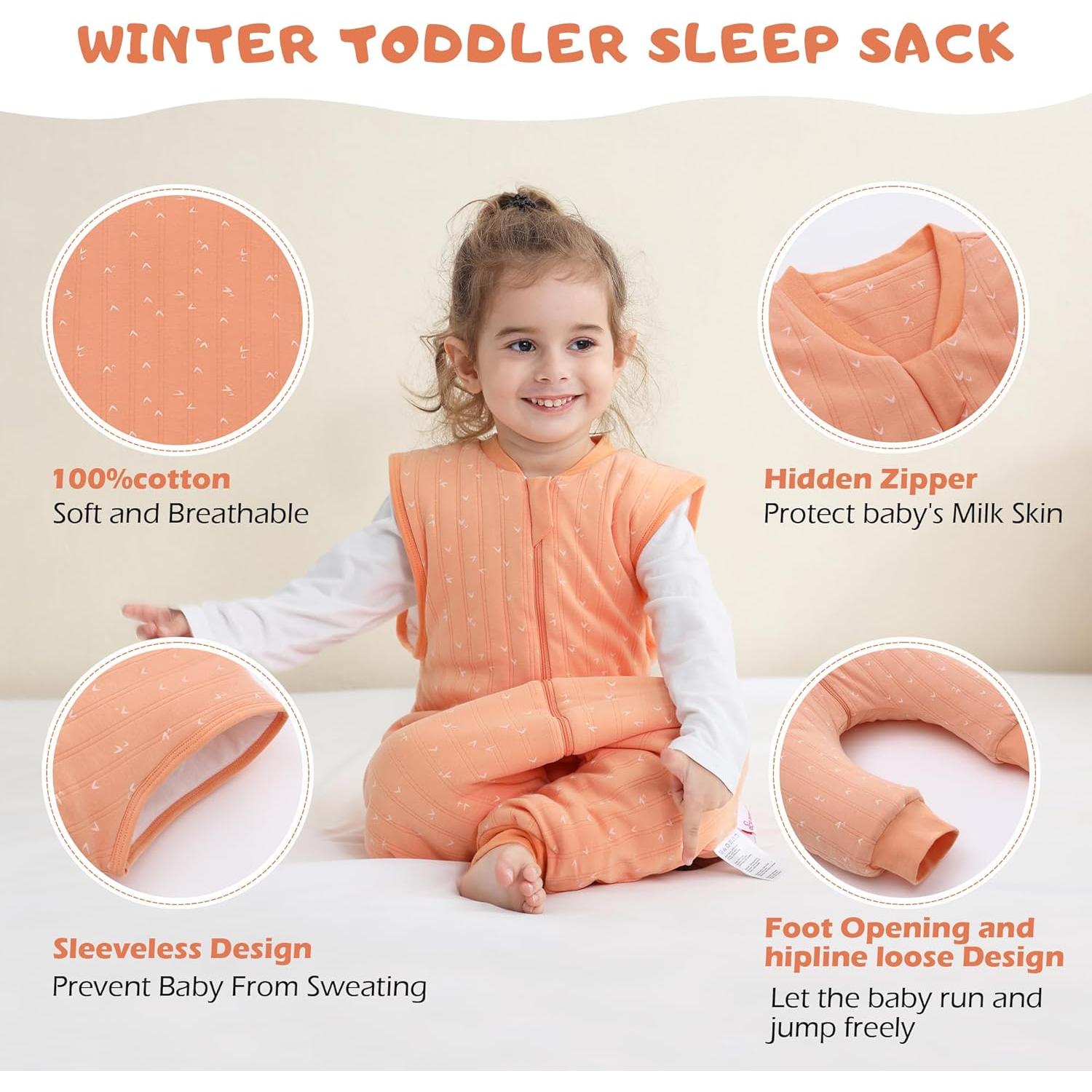 Saco de Sueño LAT para Bebés 2.5 TOG Naranja Corazón