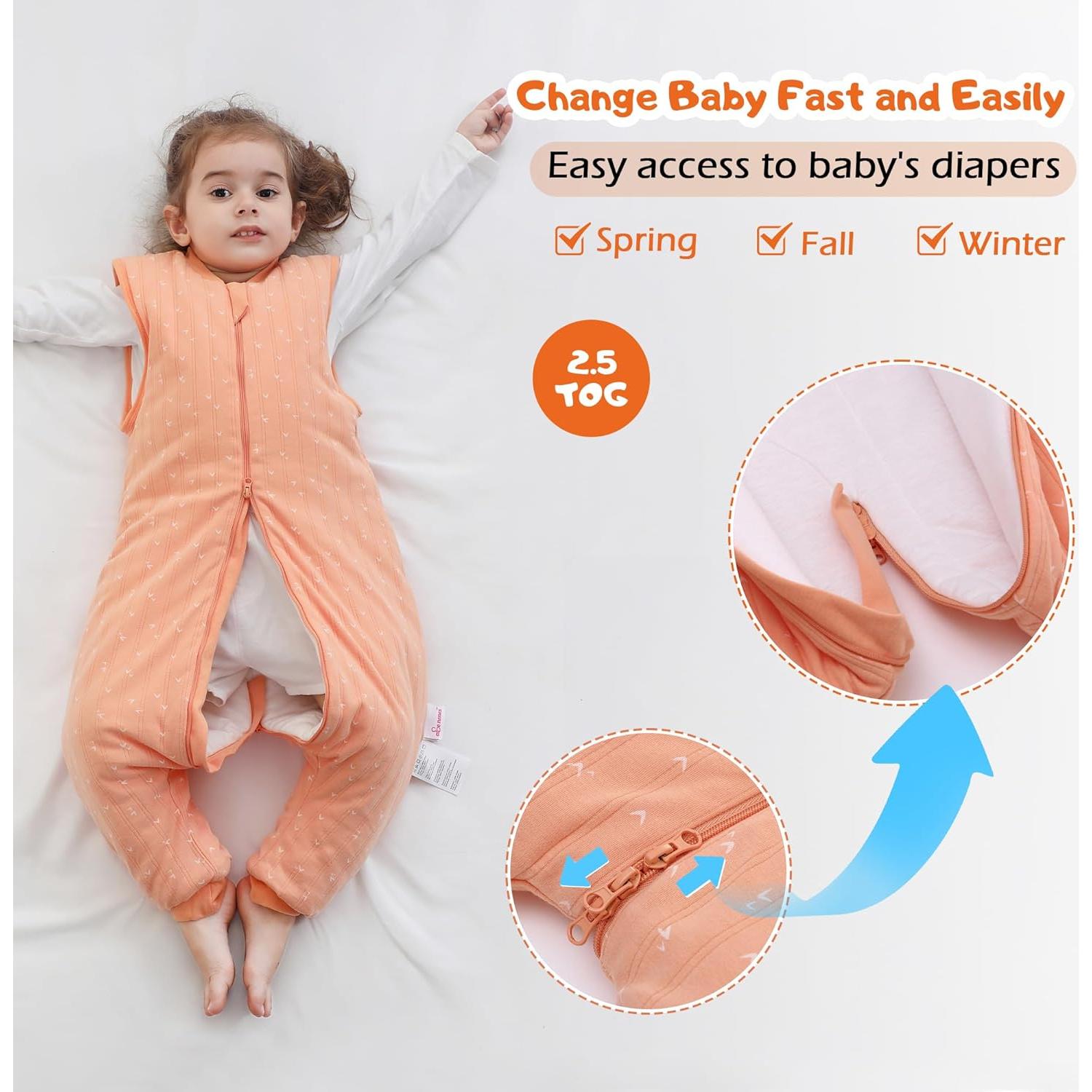 Saco de Sueño LAT para Bebés 2.5 TOG Naranja Corazón