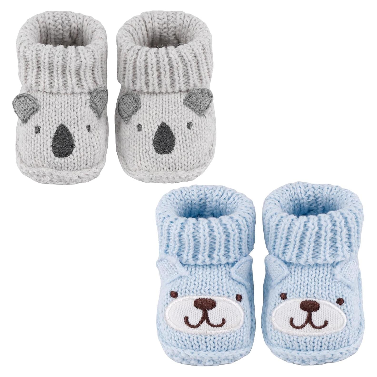 Botines de Punto Suaves para Bebés DUONITITI 0-3 Meses