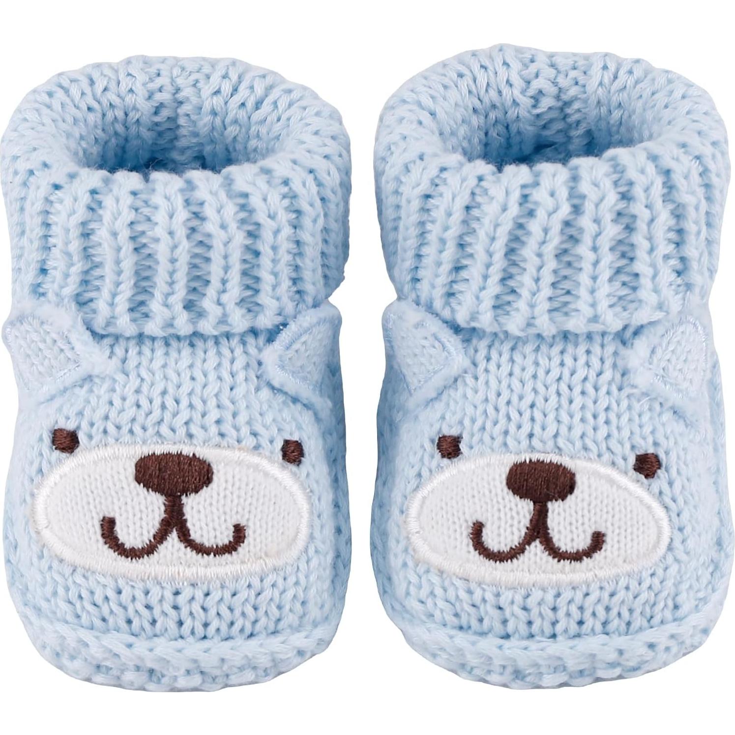 Botines de Punto Suaves para Bebés DUONITITI 0-3 Meses