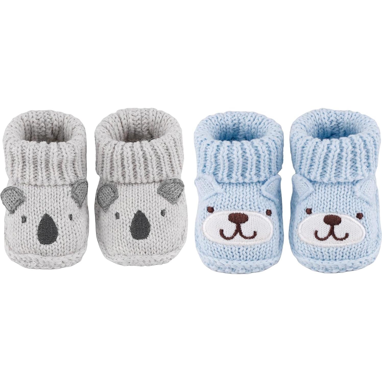 Botines de Punto Suaves para Bebés DUONITITI 0-3 Meses