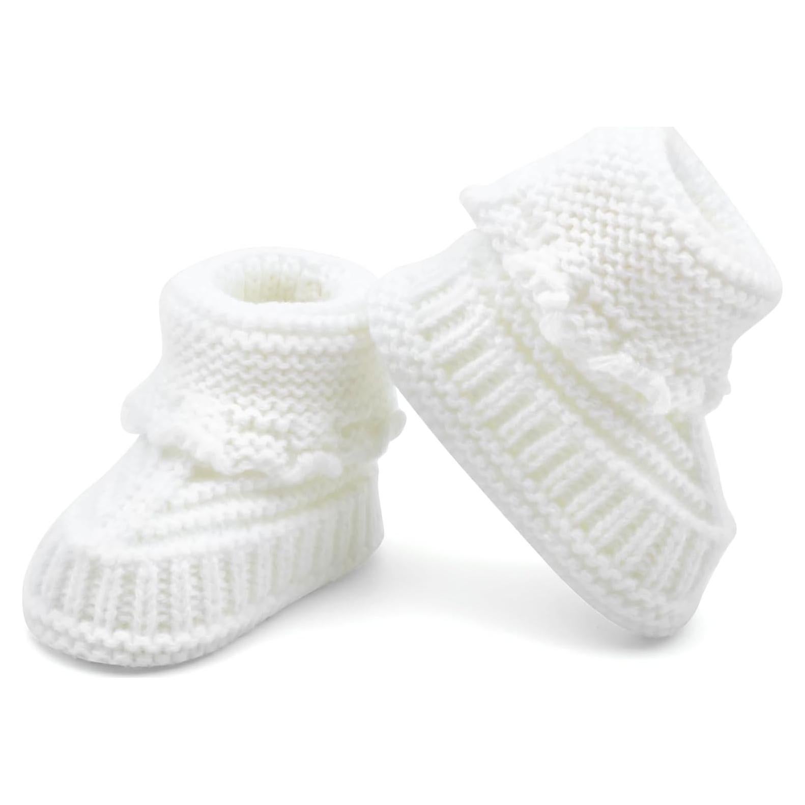 Botines de Bebé KARUNEL Tejidos a Mano Algodón 0-6 Meses