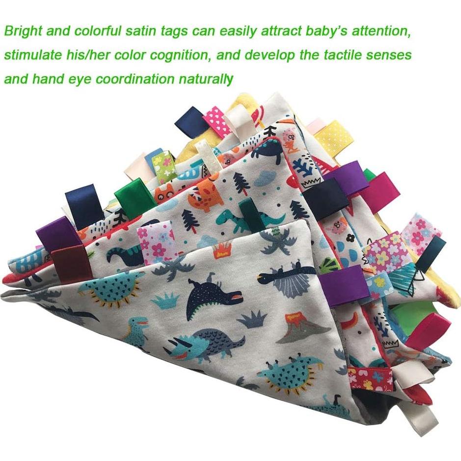 Manta de Seguridad para Bebé Yufiova Gris con Etiquetas Coloridas