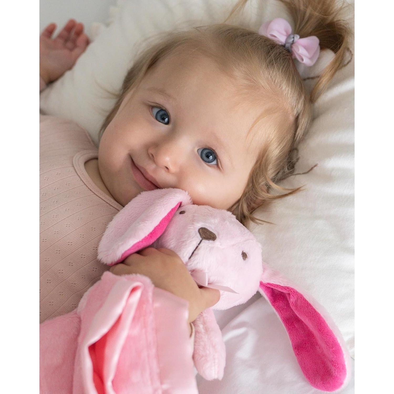 Manta de Seguridad SweetPea Bunny Rosa 35.56x35.56cm Lavable