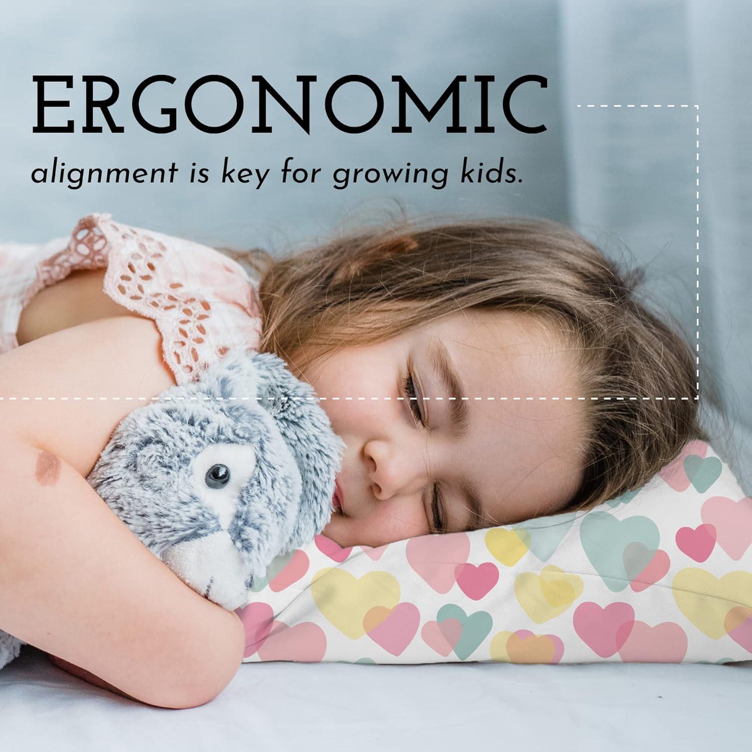 Almohada Ergonómica para Niños Pequeña Cabeza Dormilona 33x46 cm
