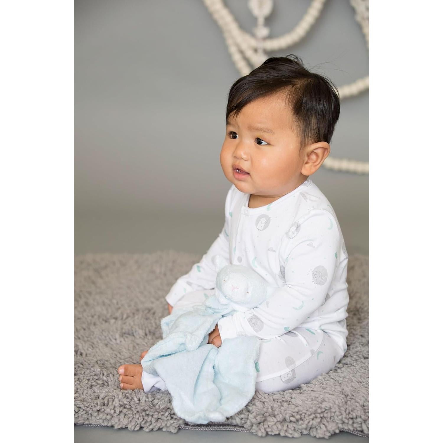 Manta de Viaje Angel Dear Cordero Azul 33x33cm Microfibra