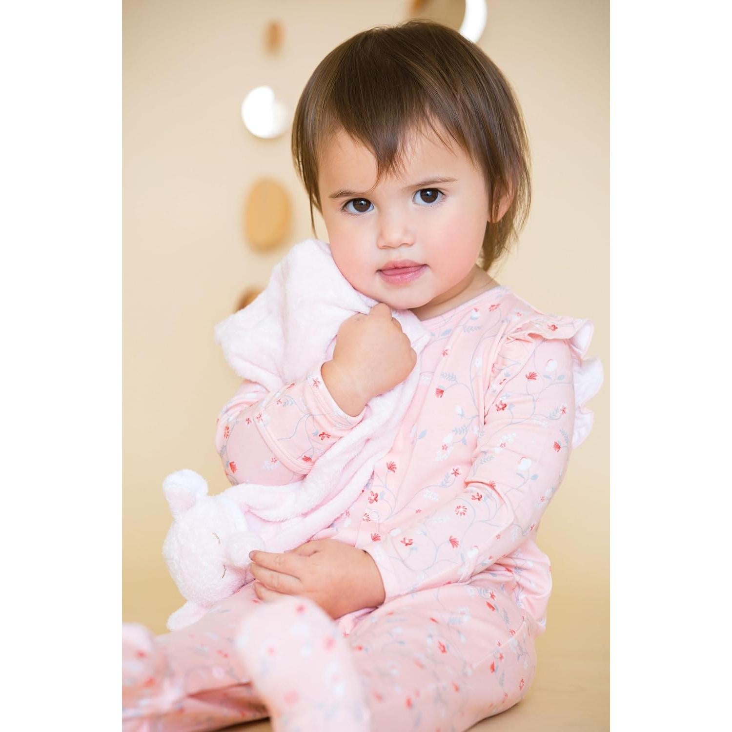 Cardigan Grueso Angel Dear Bebé Niña 3-6 Meses Rosa Carbón