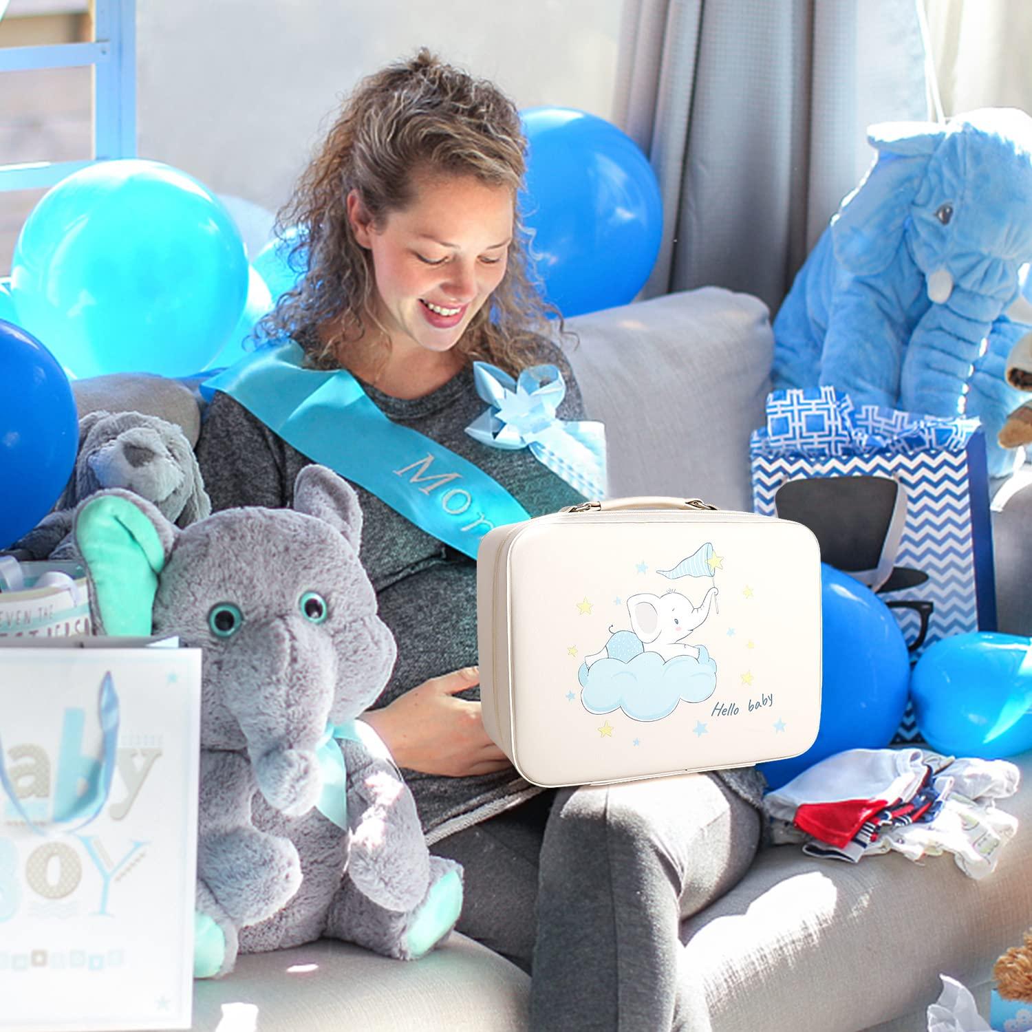 Set de Regalos para Bebé Elefante Azul - Manta, Sonajero y Más