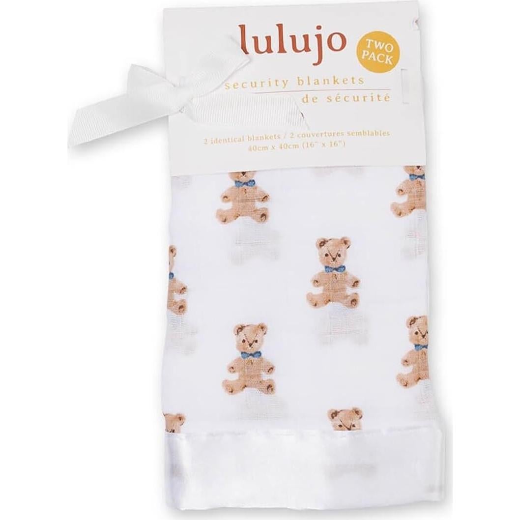 Manta de Seguridad Lulujo 100% Algodón Ositos Vintage 40x40 cm