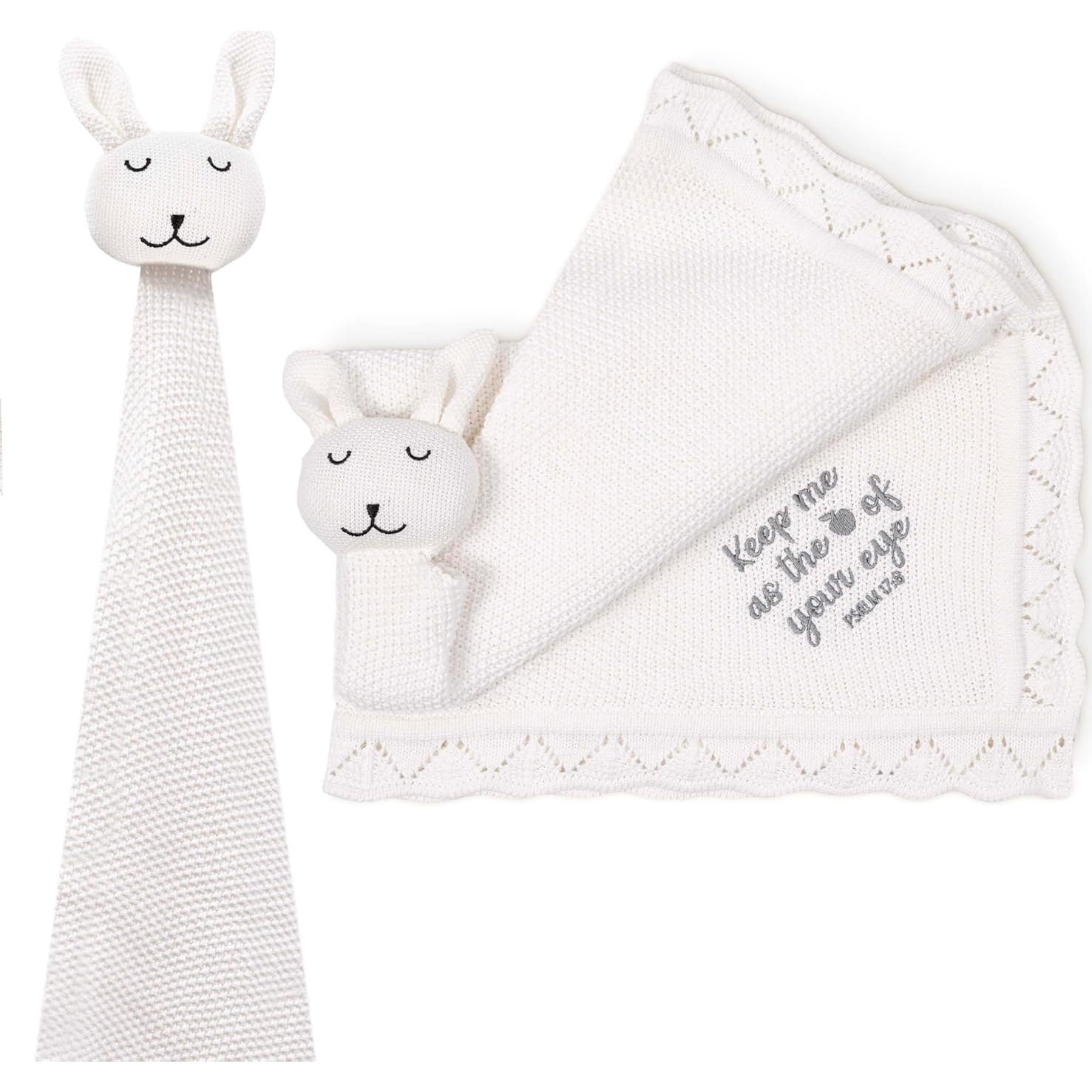 Manta Lovey Bordada para Bebé Tranquil Kiddo Algodón Orgánico