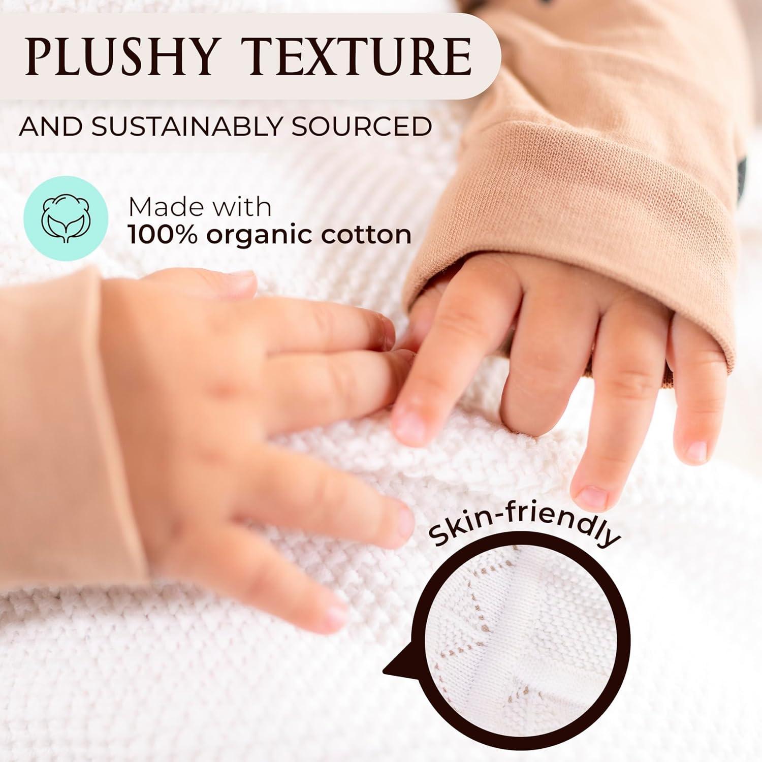 Manta Lovey Bordada para Bebé Tranquil Kiddo Algodón Orgánico