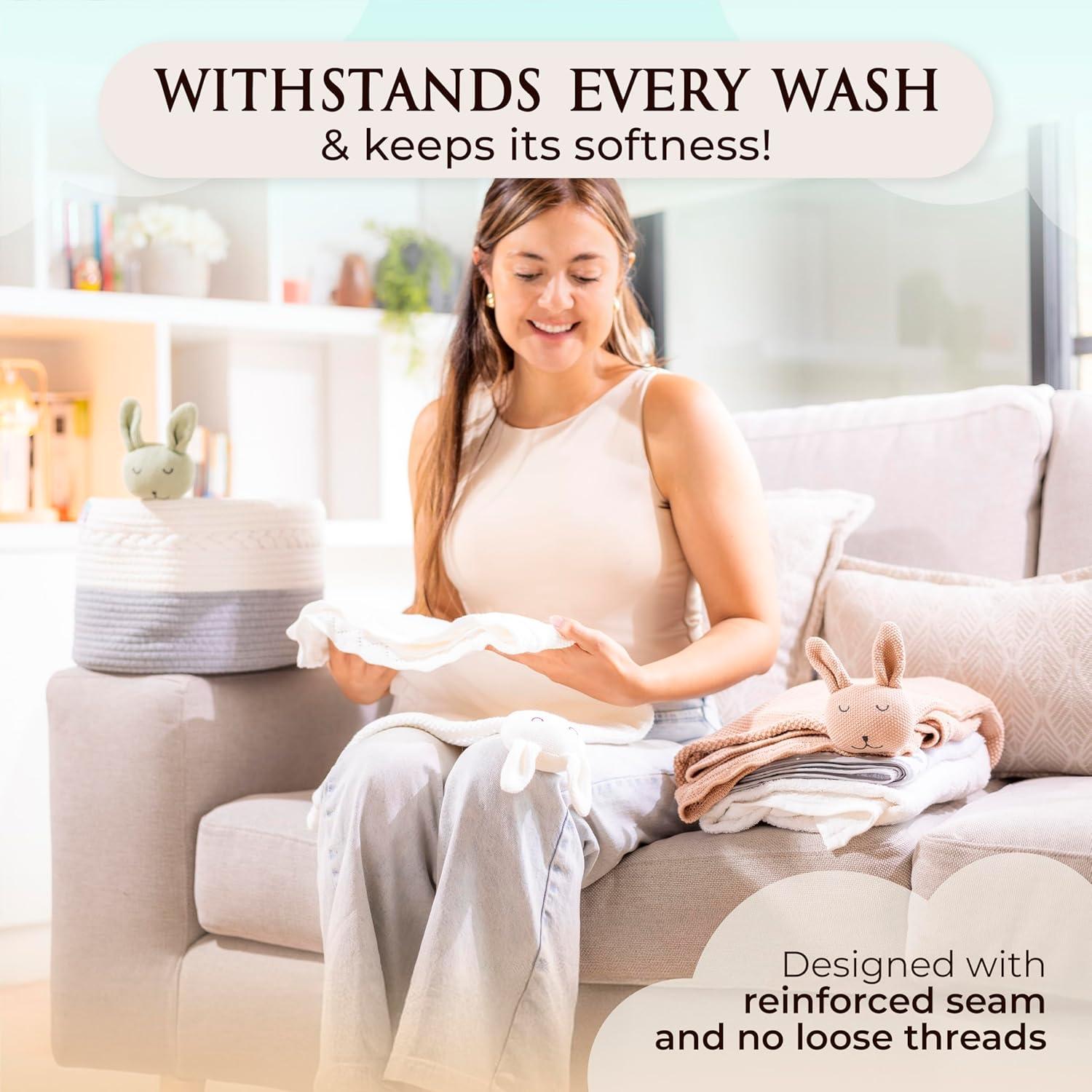 Manta Lovey Bordada para Bebé Tranquil Kiddo Algodón Orgánico