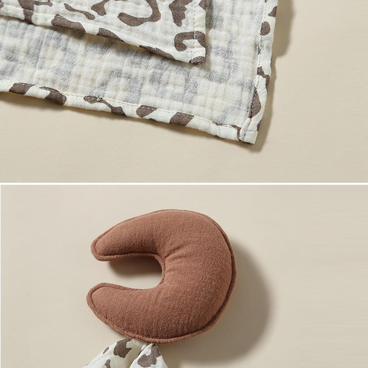 Manta Lovey ATONGQI Algodón Orgánico Azul Estrella y Luna