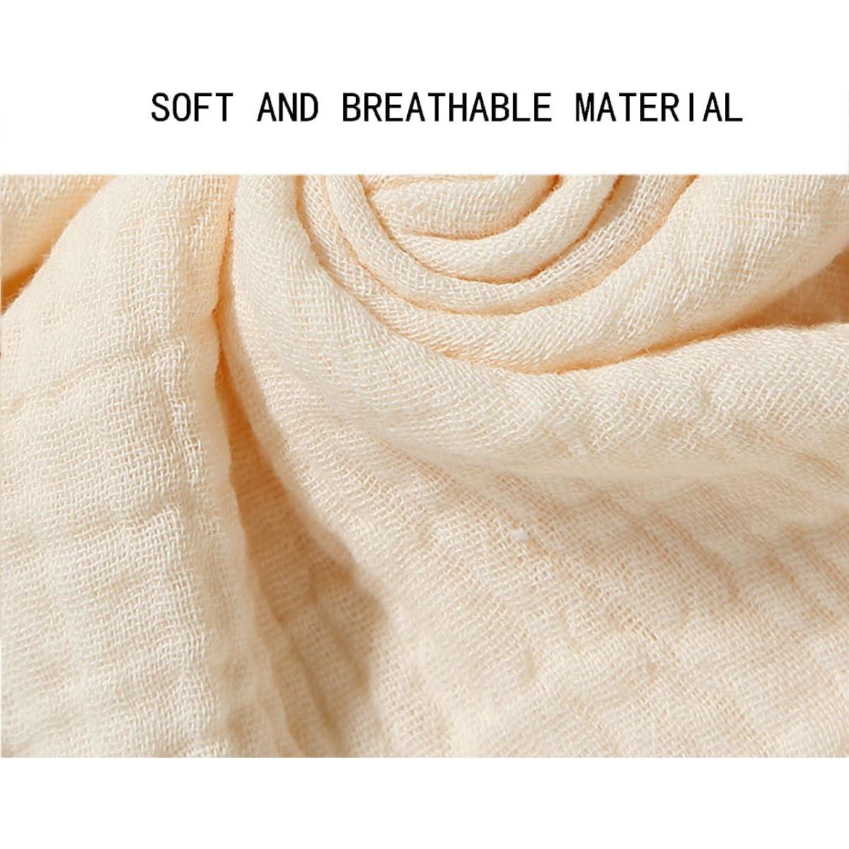 Manta de Seguridad de Algodón Suave TRYUTRY Crema 61x46cm