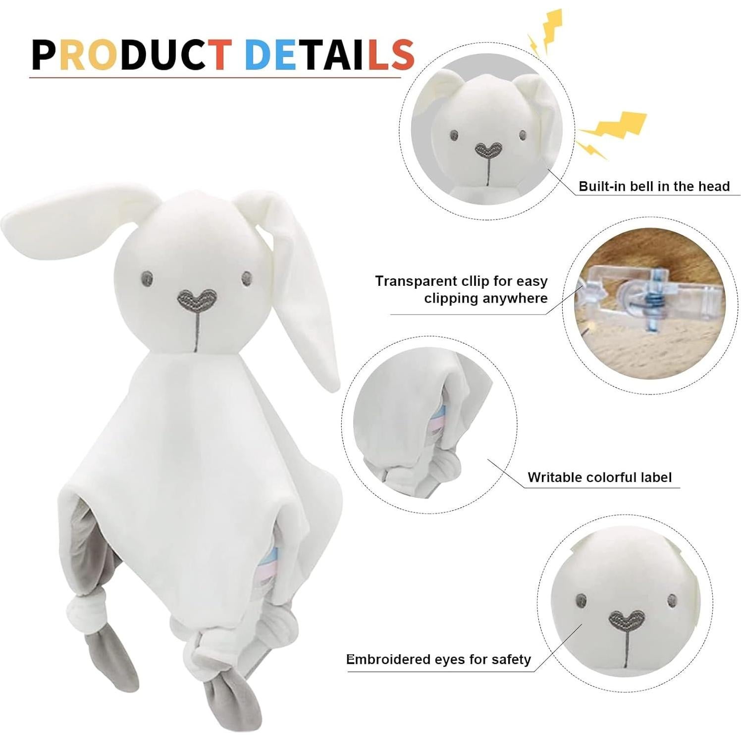 Manta de Seguridad para Bebé LEBOCADO Conejo Suave 15x12 cm