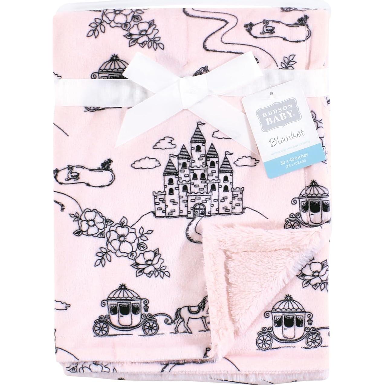 Manta de Felpa para Bebé Hudson Baby Princesa 76x102 cm