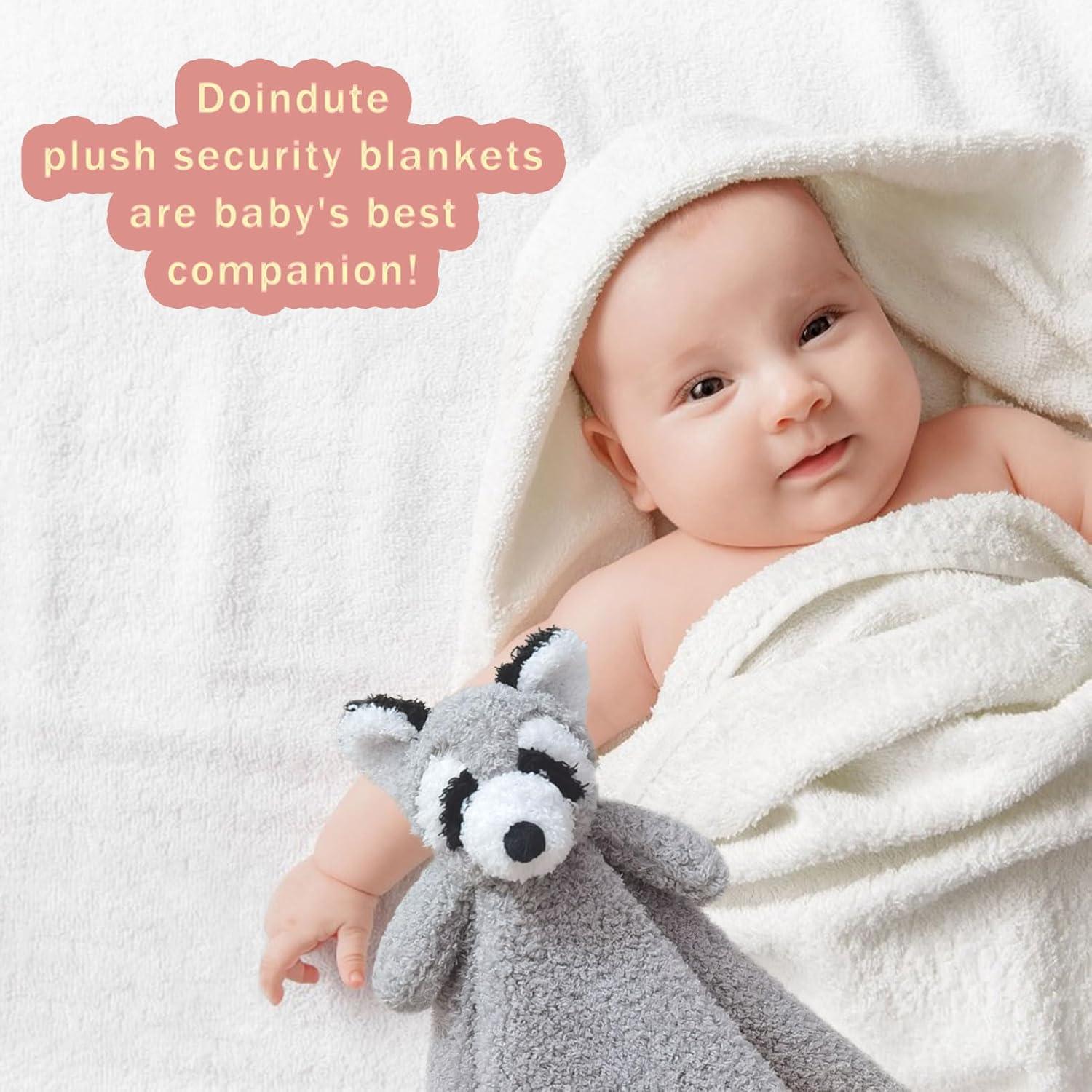 Manta de Seguridad de Peluche Doindute Mapache Gris 35 cm