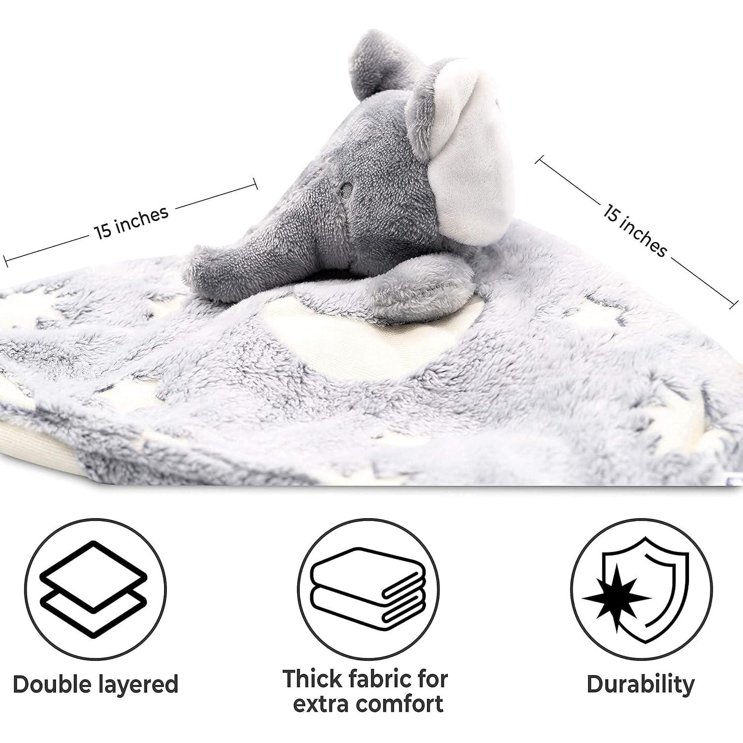 Manta de Seguridad Cree Grandes Sueños Elefante Gris 38x38 cm