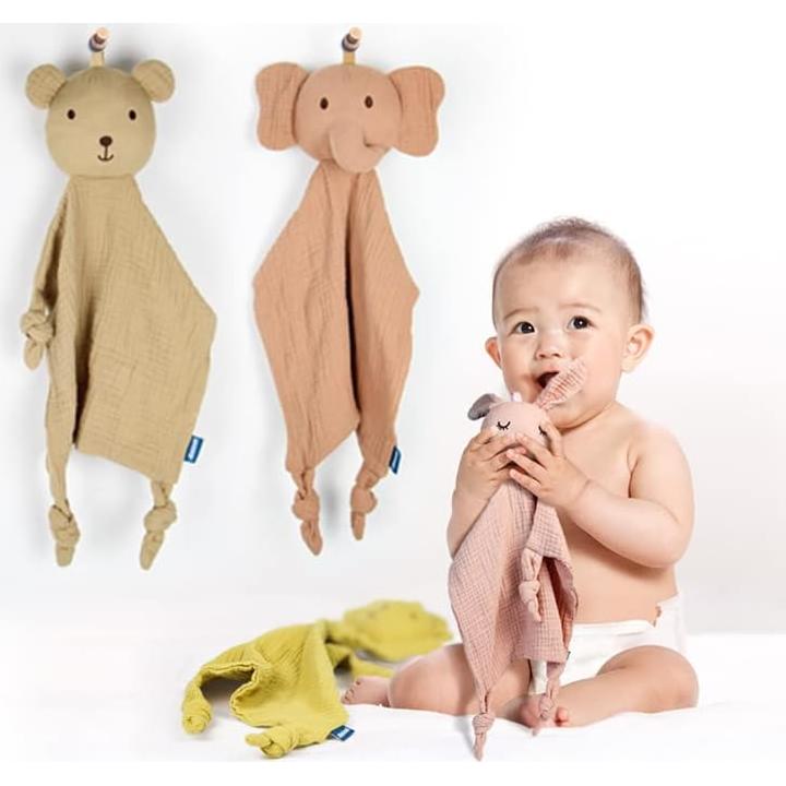 Manta de Muselina Orgánica PEIPEIWU Conejito Suave 22.86 cm