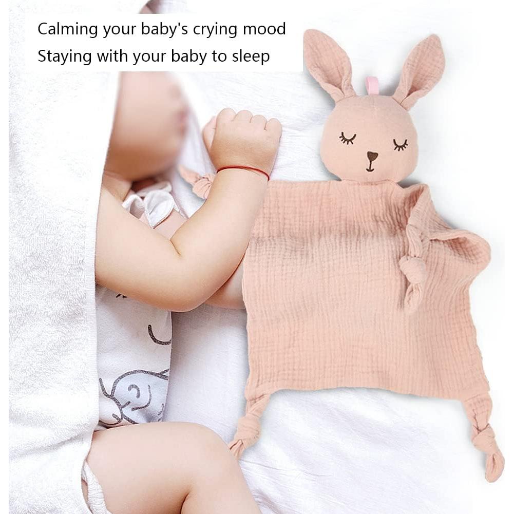 Manta de Muselina Orgánica PEIPEIWU Conejito Suave 22.86 cm