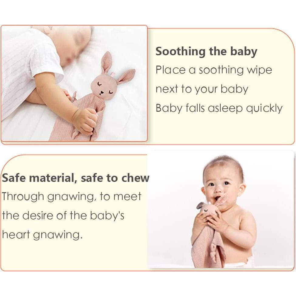 Manta de Muselina Orgánica PEIPEIWU Conejito Suave 22.86 cm