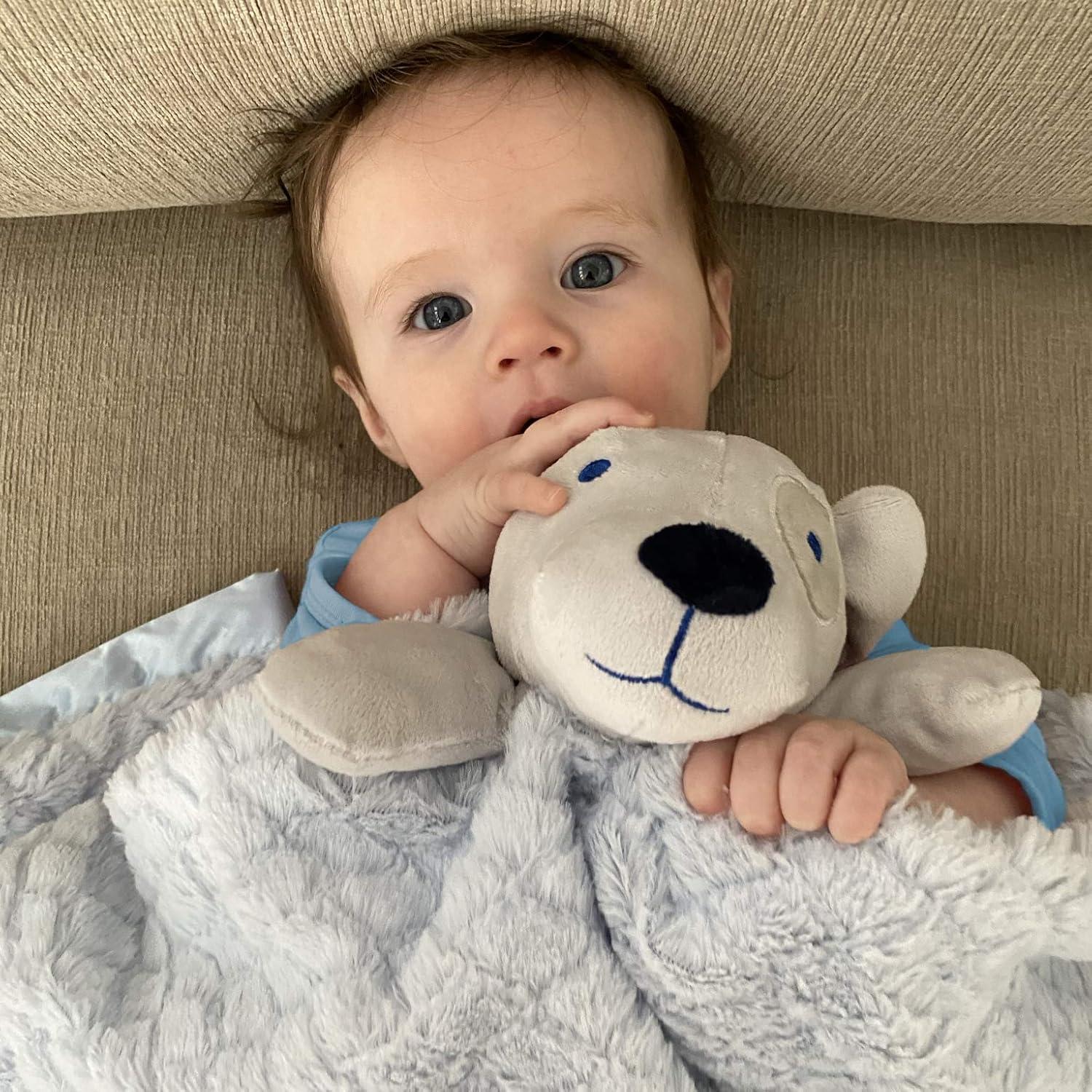 Manta de Seguridad para Bebés Everyday Kids Azul con Perro 76x76 cm