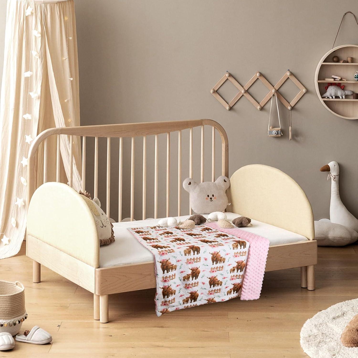 Manta de Bebé DCOOLGO Highland Cow Lovey 71.1x101.6 cm