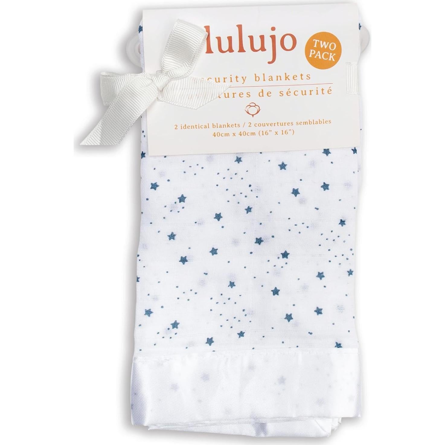 Juego de Mantitas de Seguridad Lulujo 100% Algodón Estrellas 40.64 cm