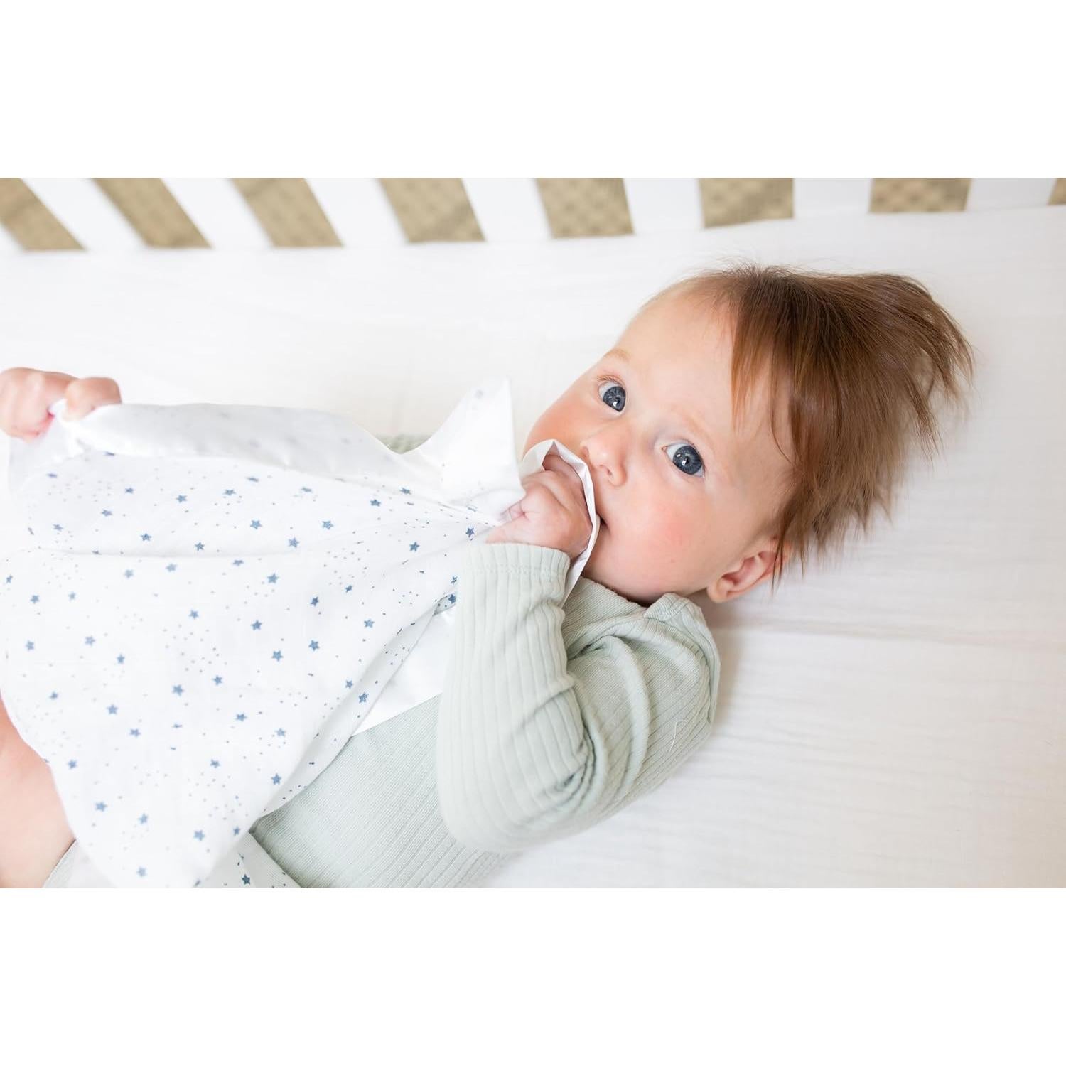 Juego de Mantitas de Seguridad Lulujo 100% Algodón Estrellas 40.64 cm