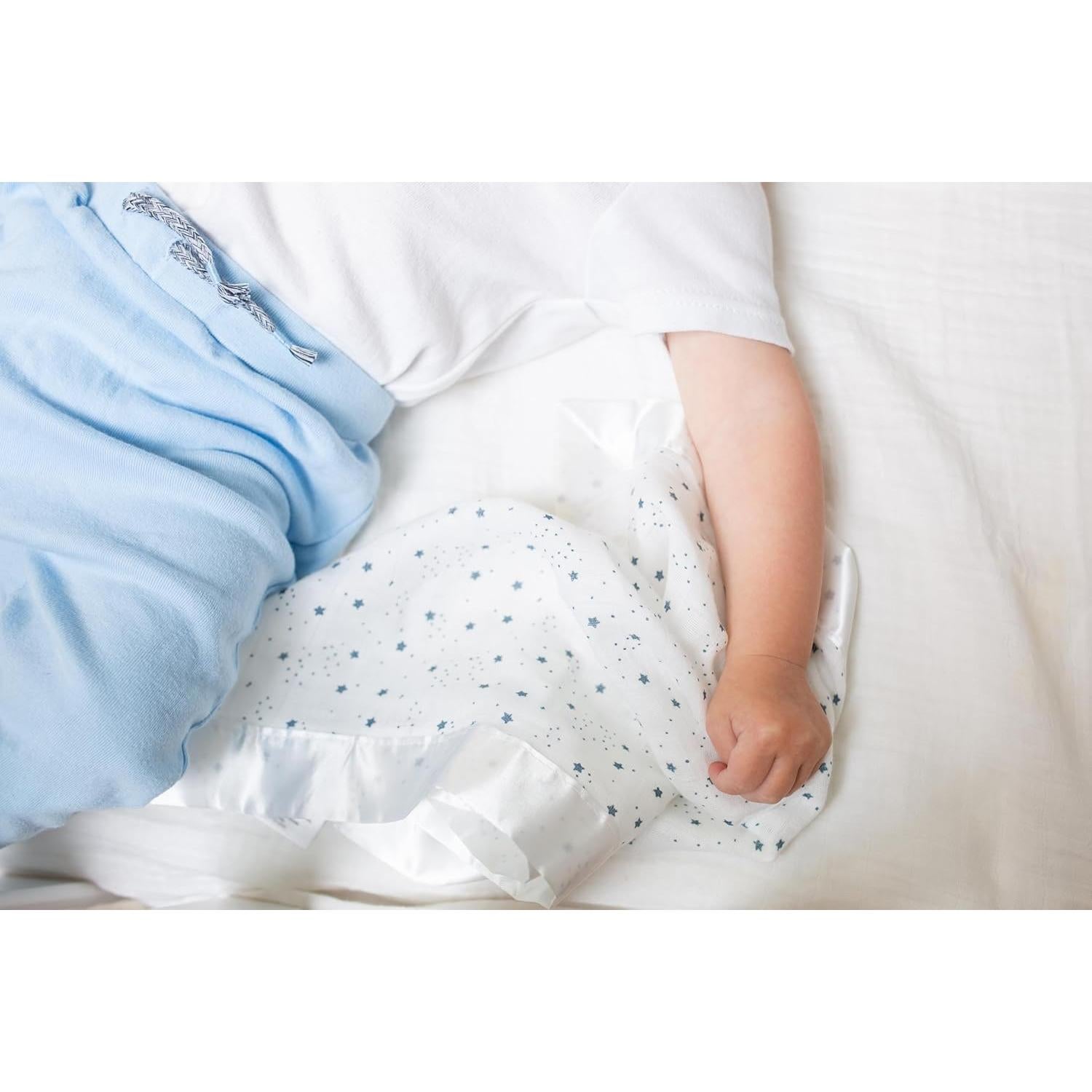Juego de Mantitas de Seguridad Lulujo 100% Algodón Estrellas 40.64 cm
