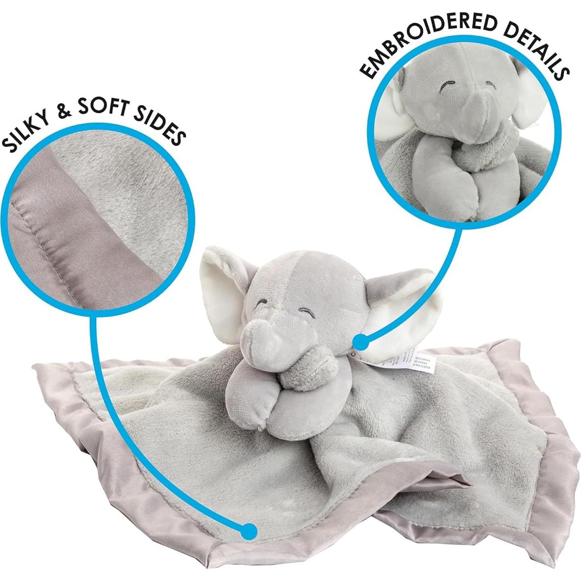 Manta de Seguridad para Bebés Kids Preferred Elefante Gris 35.5 cm