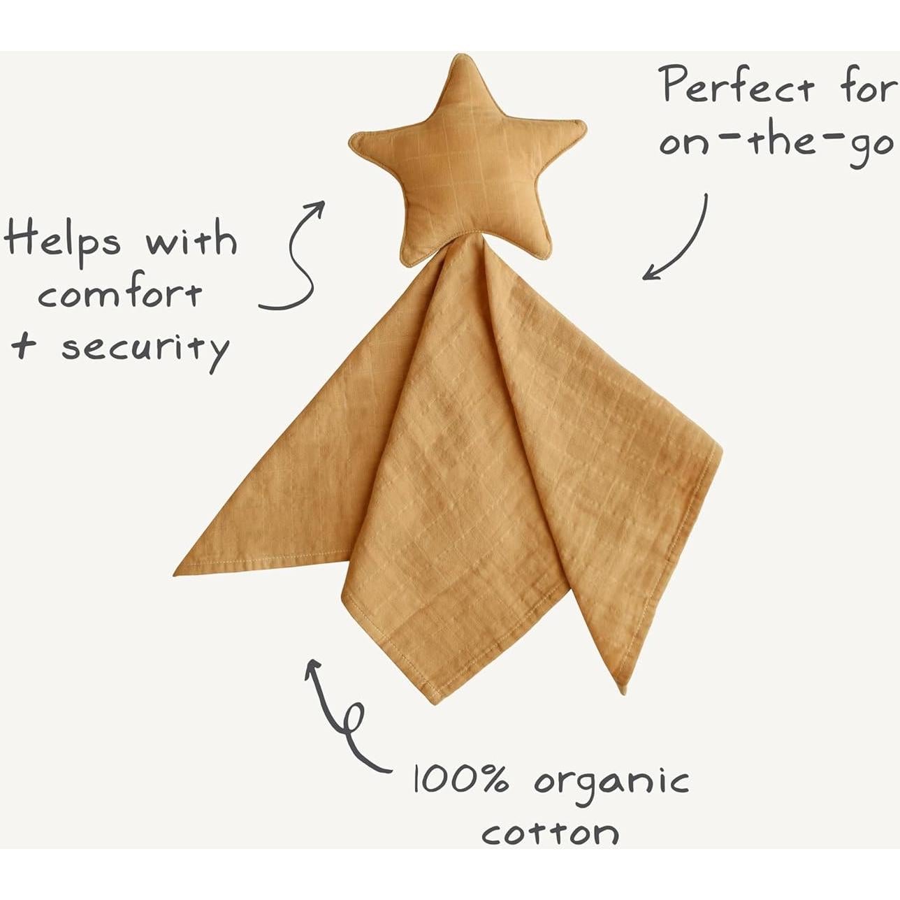 Manta de Seguridad para Bebé Mushie Estrella Niebla 100% Algodón