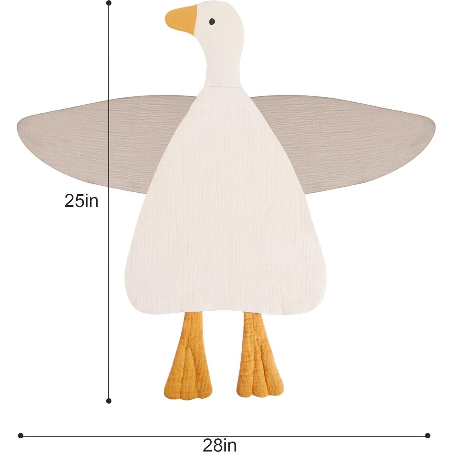 Manta de Juguete para Bebés Wimist Pato Suave Algodón Muslín