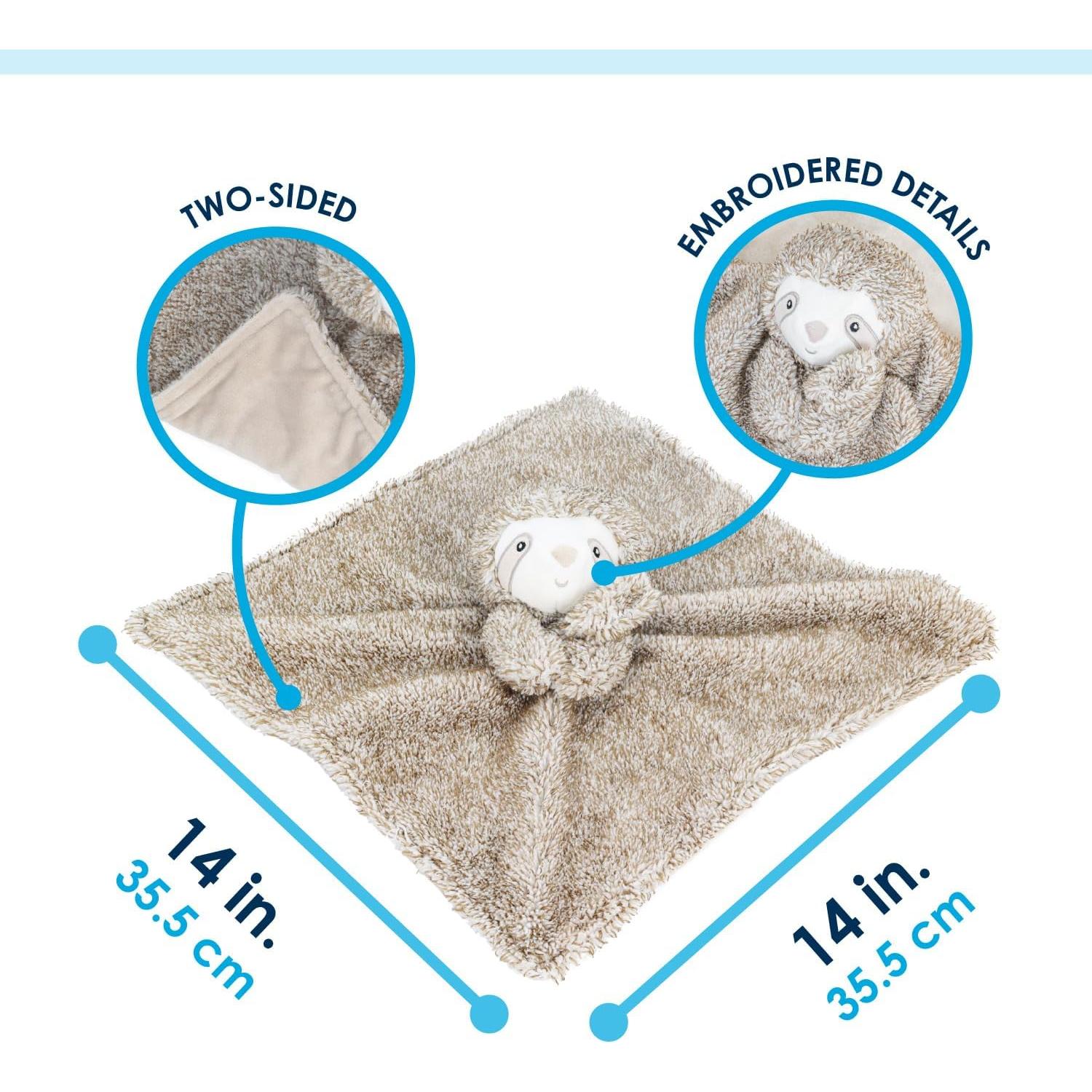 Manta de peluche perezoso Kids Preferred 35.56x35.56 cm