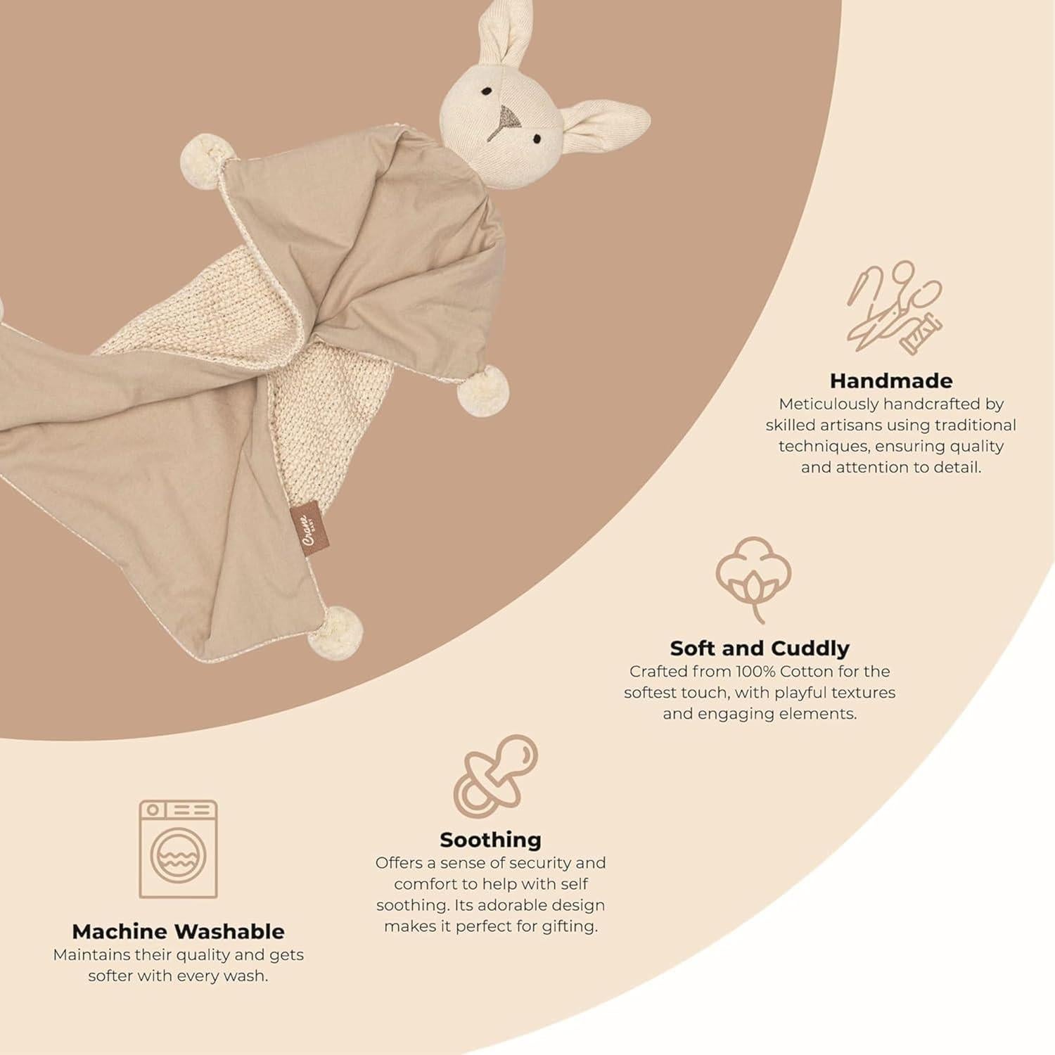 Manta de Seguridad Crane Ollie El Conejo 100% Algodón Orgánico