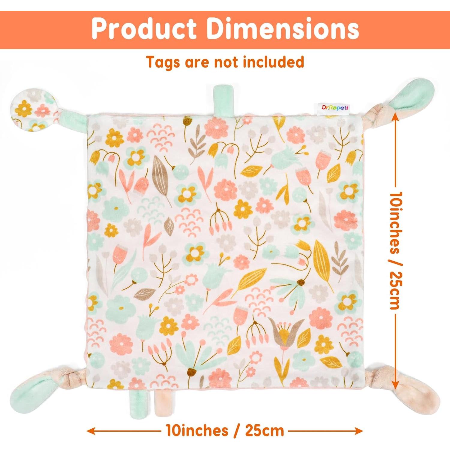 Manta de Seguridad Dr.Rapeti para Bebé 25.4x25.4cm Floral