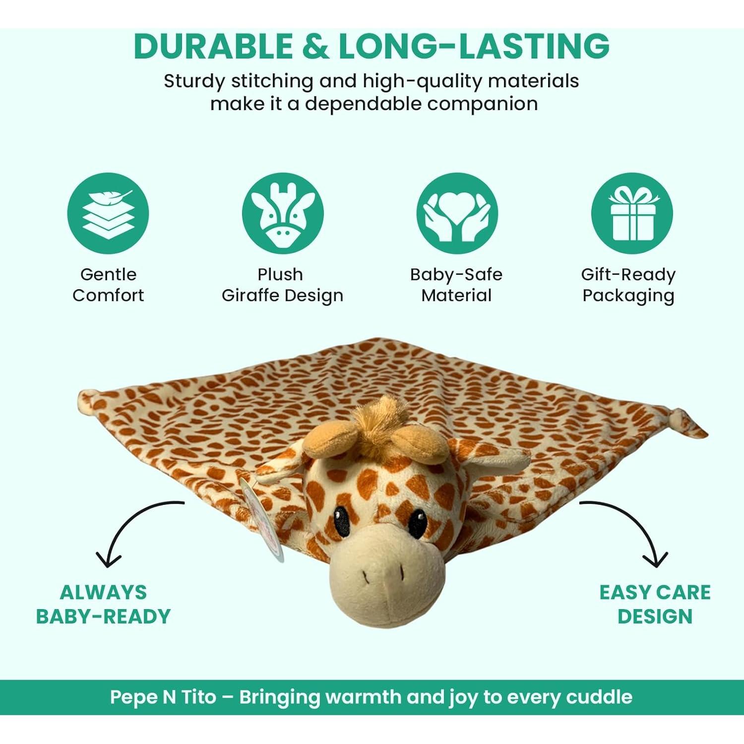 Manta de Seguridad Pepe n Tito Jirafa 45.72 cm Forro Polar