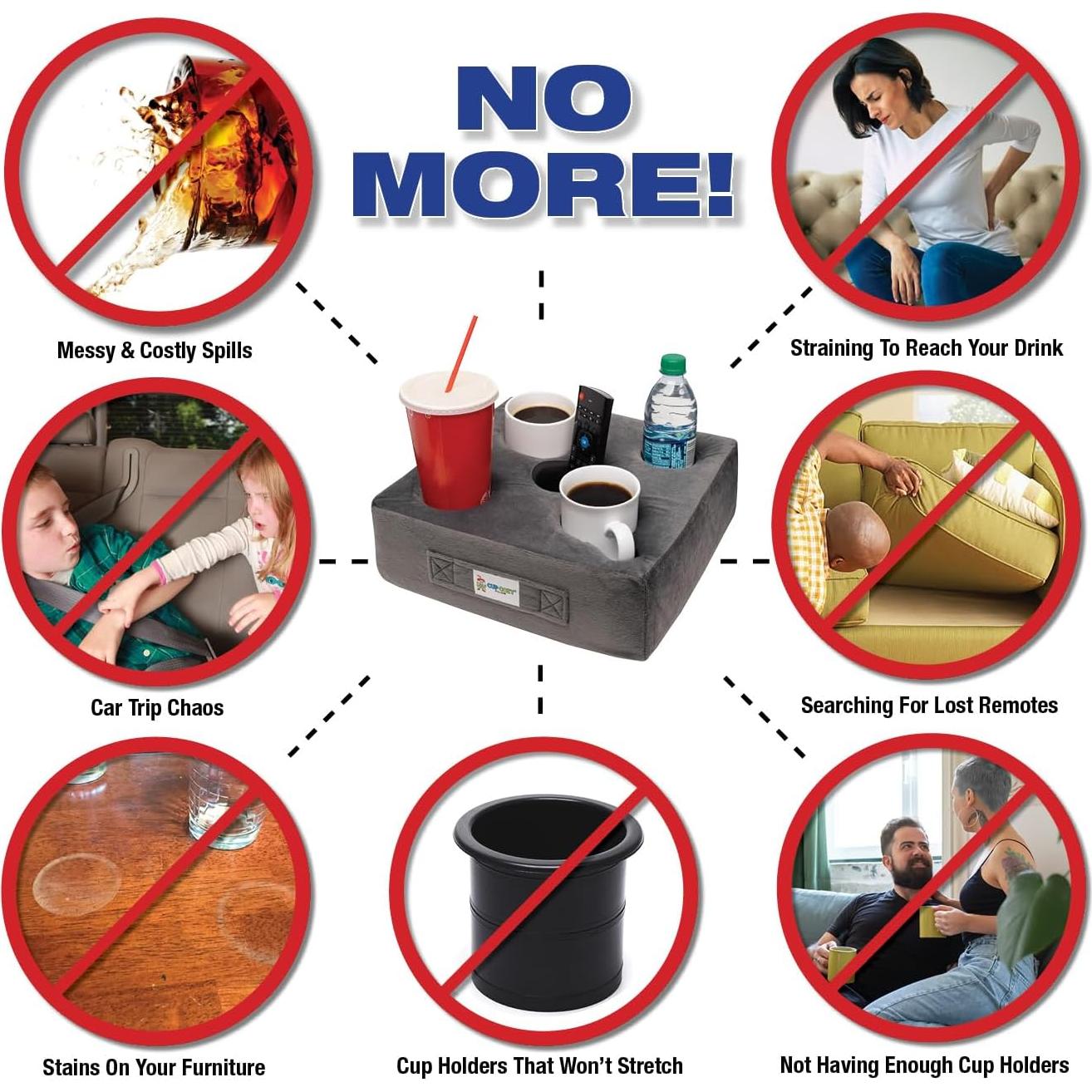 Cojín Portavasos Cojín Portavasos Teal 5 Agujeros para Bebidas