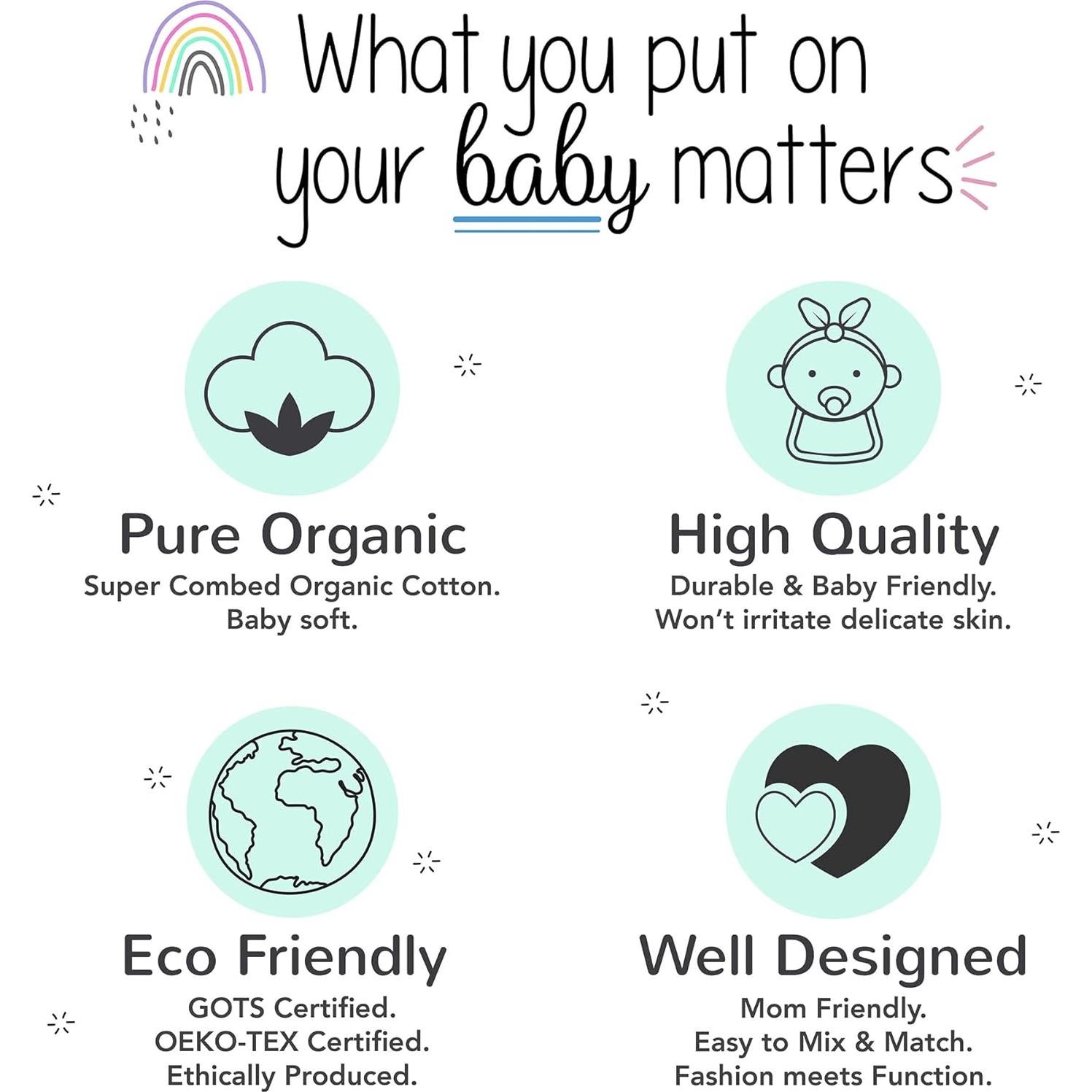 Bodies de Algodón Orgánico Lamaze 3 meses Rosa - Pastel Cuties