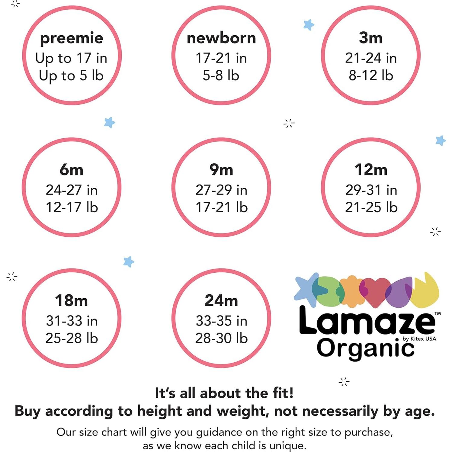 Bodies de Algodón Orgánico Lamaze 3 meses Rosa - Pastel Cuties