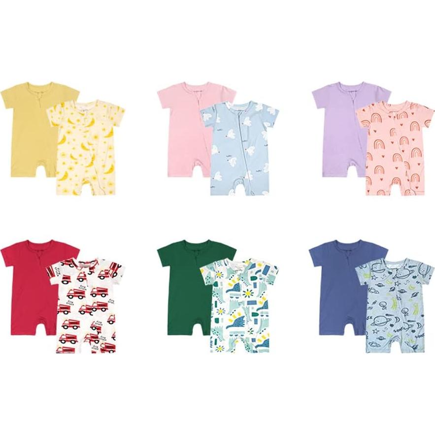 Pijamas de Viscosa de Bambú para Bebés 12-18 Meses Rojo