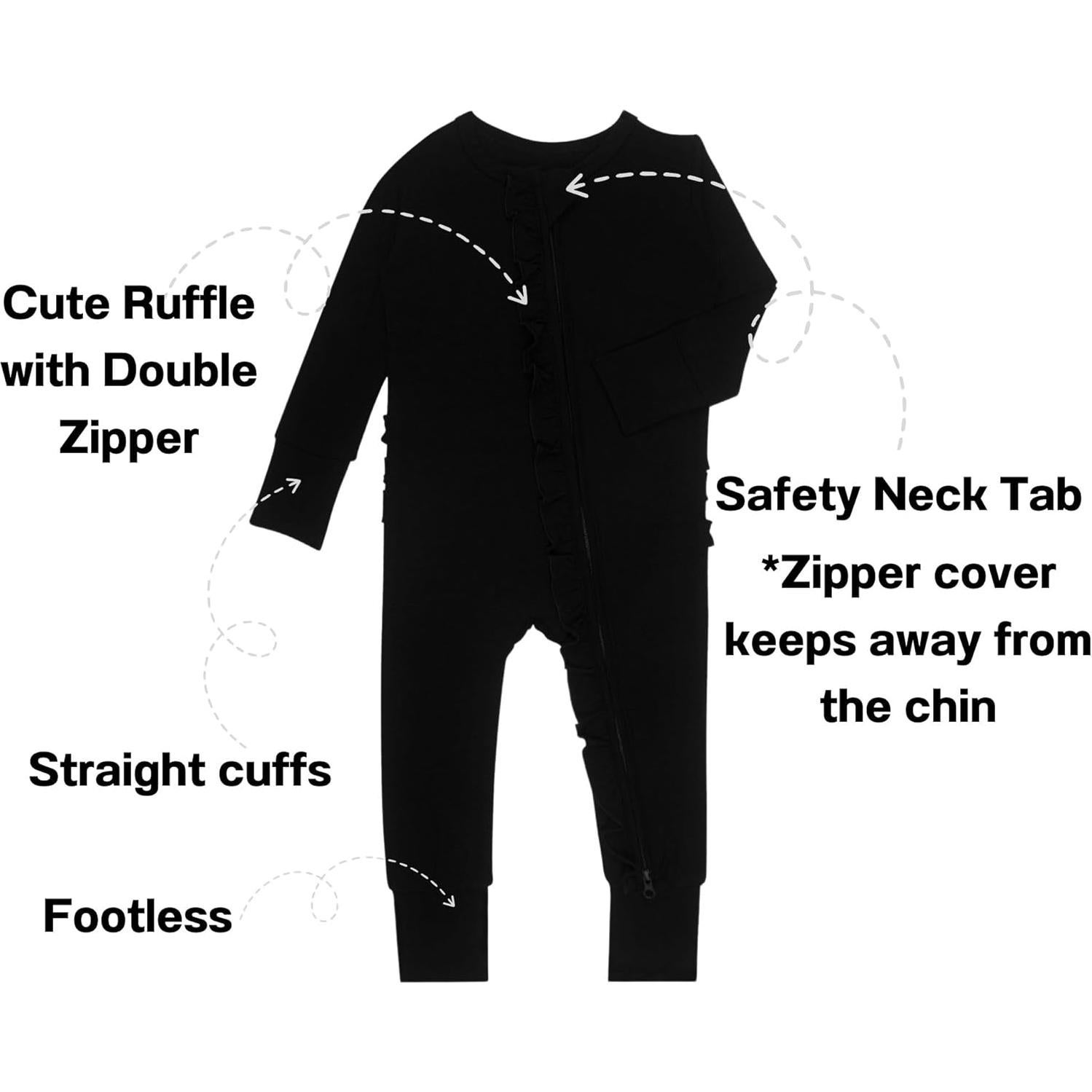 Mono de Bebé GUISBY Rayón Manga Larga 12-18 Meses Negro