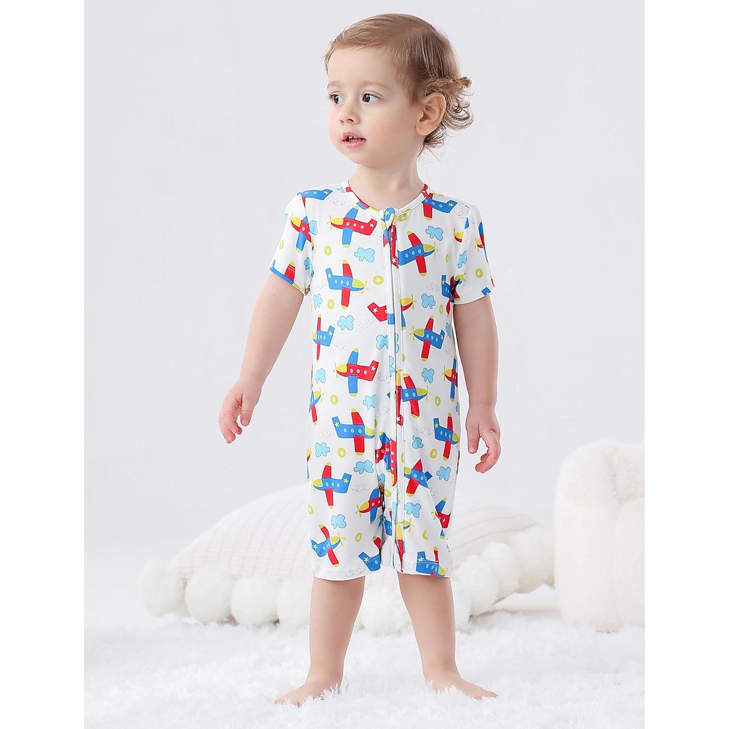 Mono de Bebé JunNeng de Manga Corta 6-12 Meses Viscosa Bambú