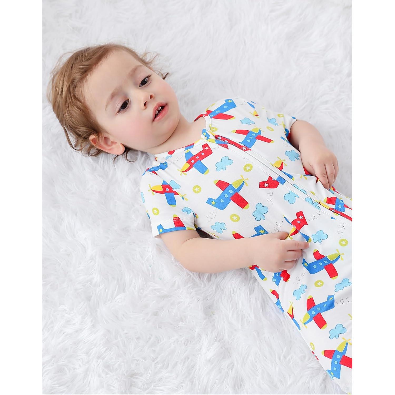 Mono de Bebé JunNeng de Manga Corta 6-12 Meses Viscosa Bambú